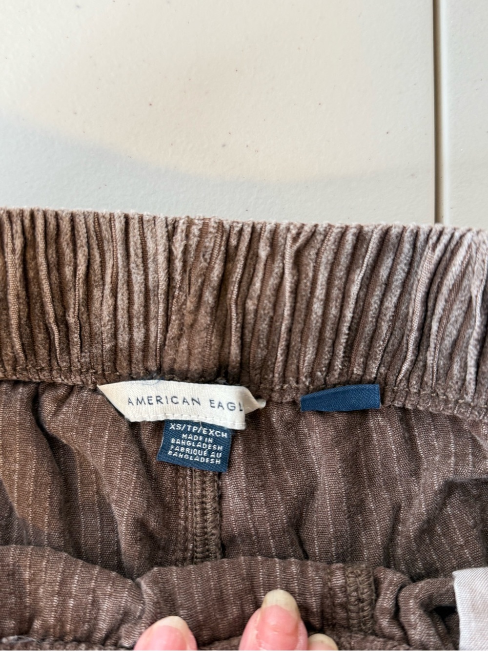 American Eagle Stretch Corduroy Low-Rise Baggy Wide-Leg Pants chocolate brown - Picture 8 of 11